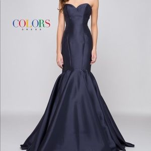 Navy blue gown